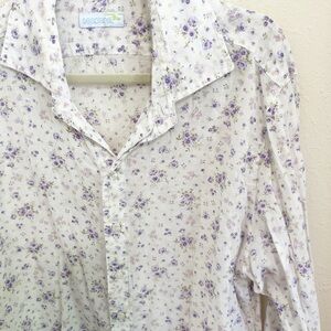 Seaplane 100% Cotton Button Down with Floral Design